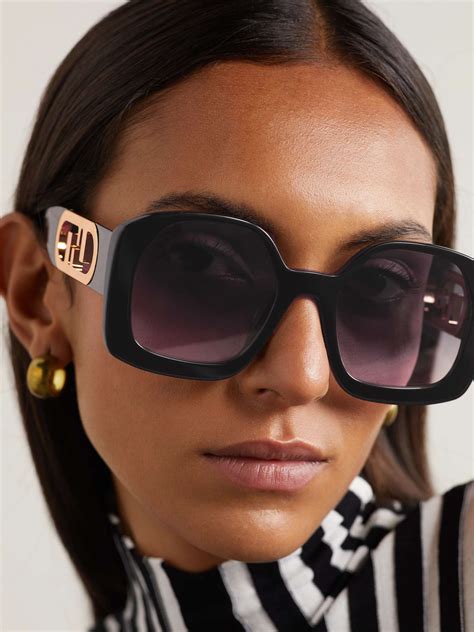 oversized square frame sunglasses.